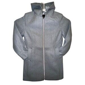 Vince Camuto Womens Size Medium Blue Hooded Trench Coat Winter Med. M Jacket